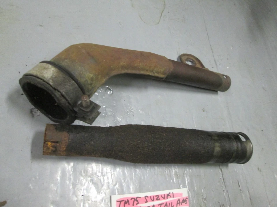 MINI SILENCIADOR CRUZADO TUBO DE ESCAPE VINTAGE SUZUKI TM75 14630-26100 / CARROCERÍA 14810-26101 Foto 3 de 4