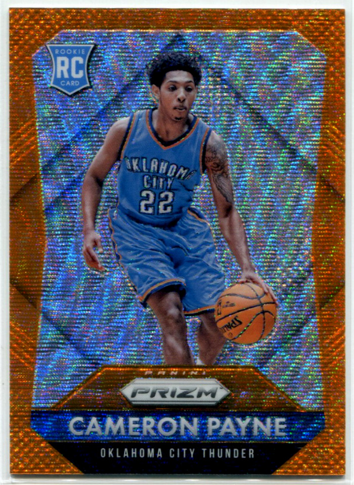 2015-16 Panini Prizm #312 Cameron Payne Orange Wave Prizm Rookie Phoenix Suns