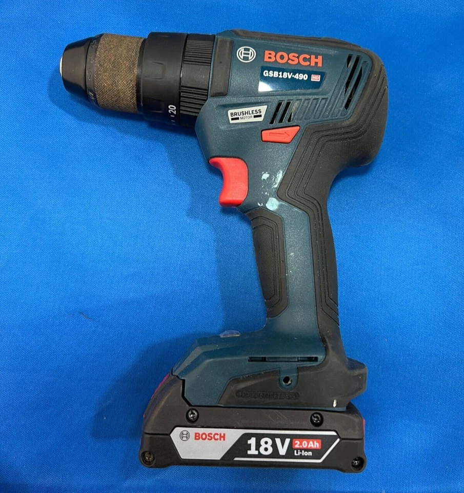 Bosch (GSB18V-490) 18V EC Kit de taladro/destornillador percutor sin escobillas de 1/2 pulgada con batería Foto 3 de 4