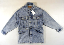 Usa 80s Vintage Levis Acid Wash Chore Coat Jacket Small Size 10-12 Womens Denim