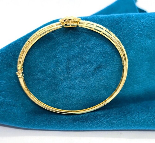 1.45ct Natural Round Diamond 14k BIS Hallmarked Yellow Gold Wedding Bracelet - Picture 5 of 7