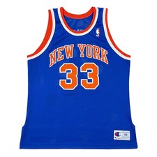 VTG RARE NEW YORK KNICKS 33 EWING AUTHENTIC CHAMPION BASKETBALL JERSEY SIZE 48