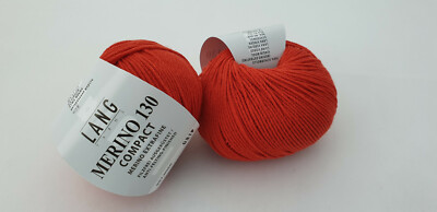 500 g Merino 130 Compact Lang Yarns Fb 60 rot rost  Merino Schurwolle RESTPOSTEN