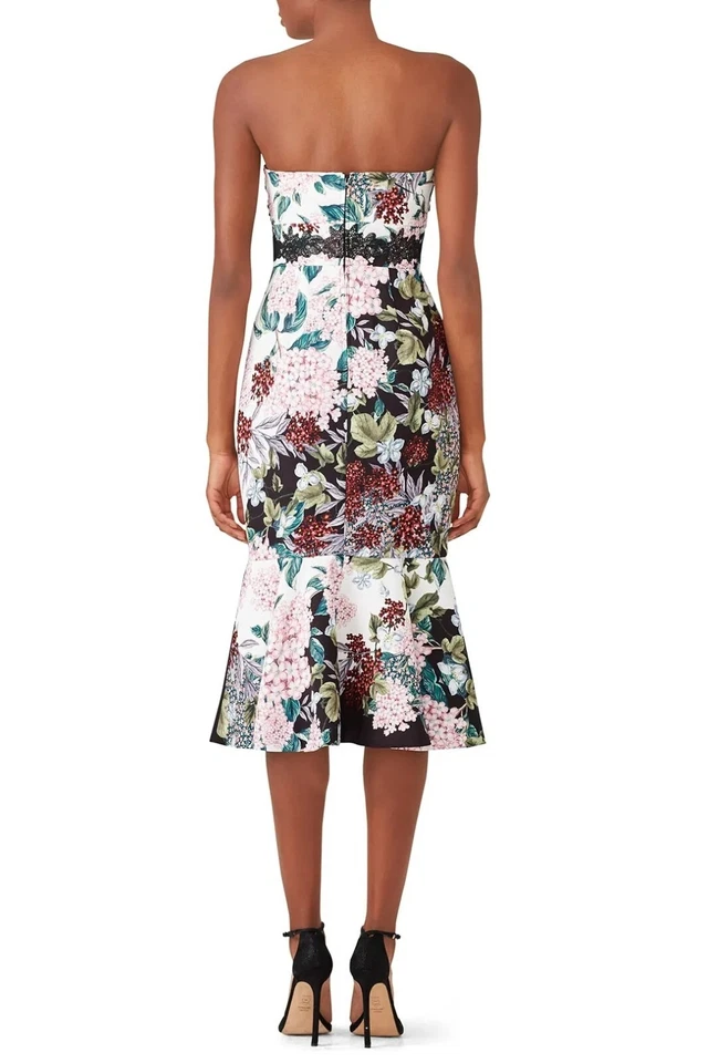 NWT Keepsake Label Lost Dreams Bodycon Midi Strapless Flounce Hem Dress XS Small - Image 2 of 4