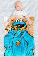 Sesame Street Fleece Baby Blanket, 30"x40", Cookie Crumbs