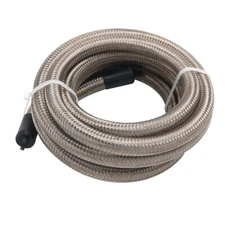LokoCar 10AN 5/8" Fuel line Hose Braided Stainless Steel Oil Gas CPE 10FT Silver
