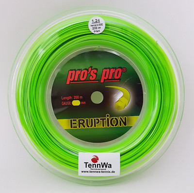 MEGA: 200m Tennissaite (0,16 /lfd. m) Pros Pro ERUPTION 1,24 neongrün