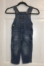Vintage OshKosh B'Gosh Vestbak Overalls Toddler Sz 2T Denim USA Made 100% Cotton