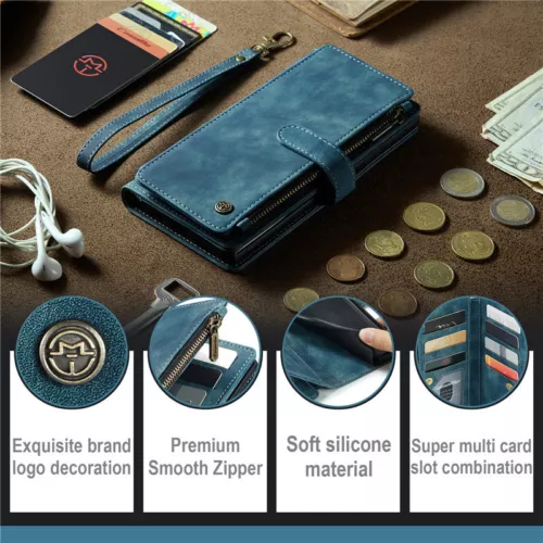 For Samsung S25 S24 S23 FE S22 S21 Detachable Magnetic Cover Leather Wallet Case - Picture 9 of 63