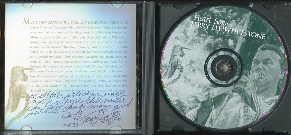 TERRY LEE WHETSTONE - HEART SONG - AUDIO CD - INSCRIBED
