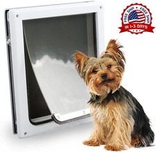 Puerta Para Perros Con Solapa Magn tica Transparente Suave En Color Blanco NUEVO