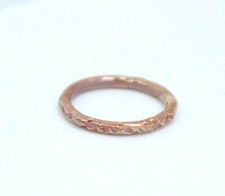 Copper Ring Stackable Hammered Rings band Size 4.5 Wedding Ring Unisex thin 2mm