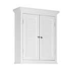 <!--F#f_0-->Glancy Removable Two Door Wall Cupboard with Faux Louvered Doors White<!--F/-->