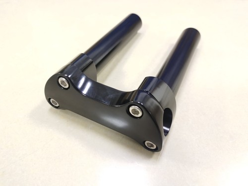 6" Black Handlebar Risers Top Clamp For Harley Softail Dyna Sportster 883 1200 - Picture 2 of 7