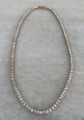 Gorgeous Vintage Monet Rhinestone Gold Tone Luxurious Necklace 16 