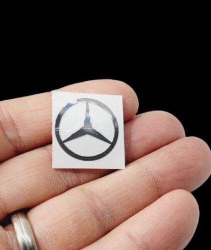 Benz Stern Emblem Logo 2x Aufkleber Metall sticker Cockpit Schlüssel Mercedes - Bild 1 von 3