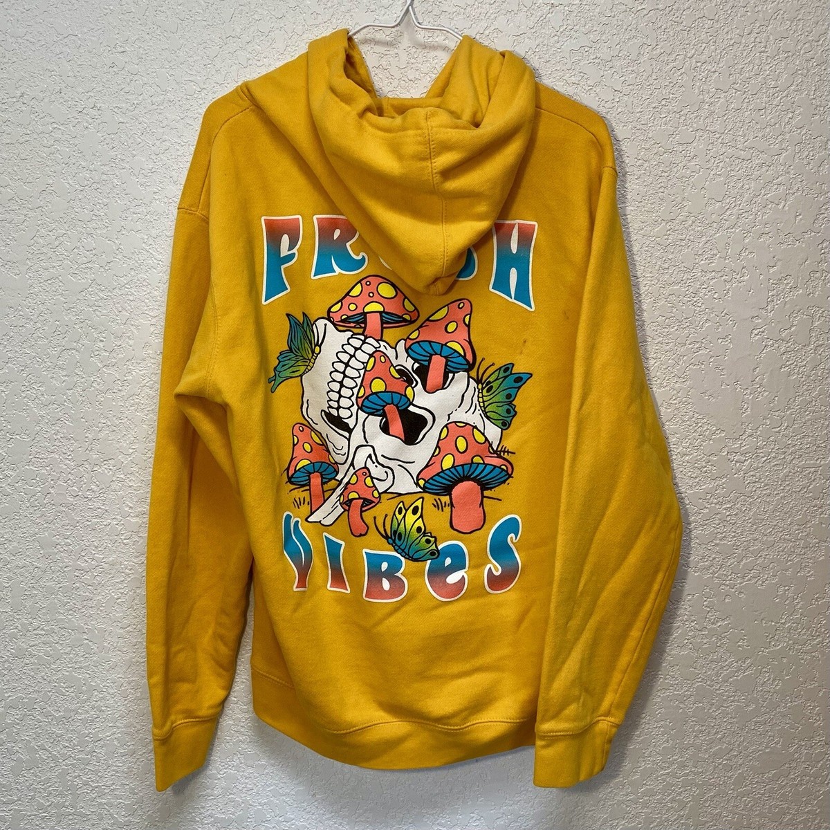 78nn☆さん専用　Iimmutable MENS HOODIE Eighty Eight Brand Hoodie Men's M Yellow FRESH VIBES Skull