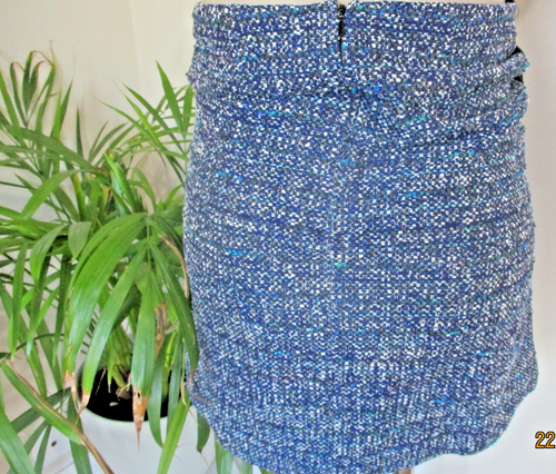 SERAPHINE MATERNITY SMART BLUE WOVEN WORK SKIRT SIZE 8 - Picture 3 of 3