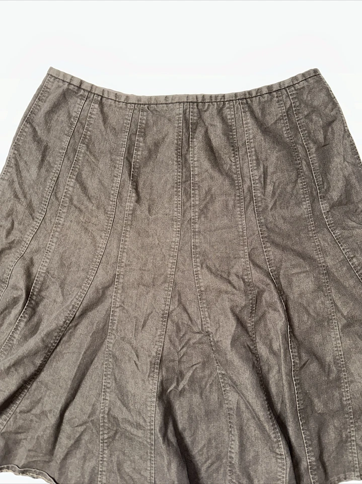 De segunda mano - Falda vaquera elástica línea A Larry Levine para mujer (talla 18W) Foto 3 de 4