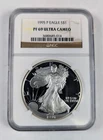 1995 American Silver Eagle NGC PF69 UCAM Near Perfect Coin