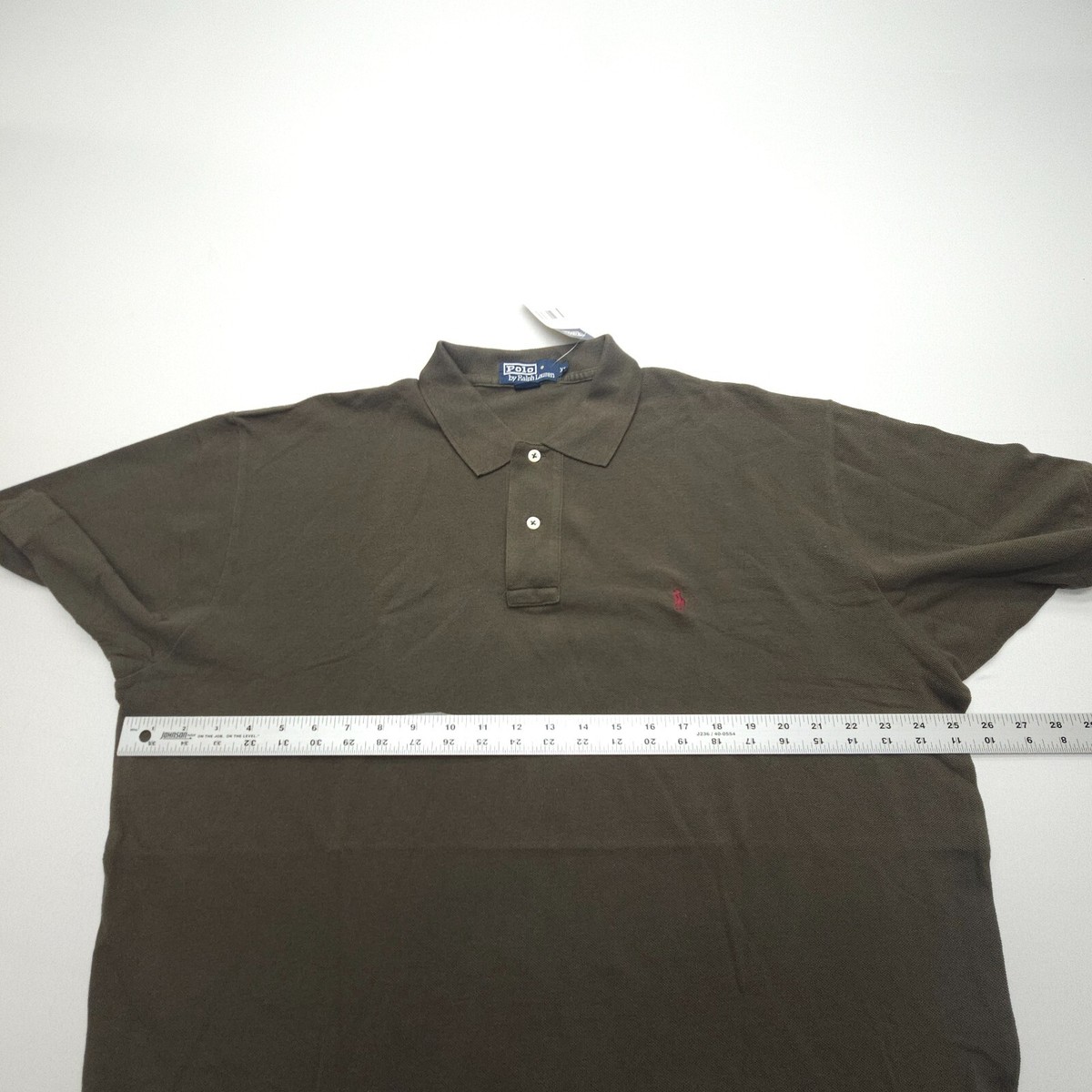 【Polo Ralph Lauren】90s Dead Stock Polo T Deadstock Vtg 90s Ralph Lauren Mens 2XL Pique Cotton
