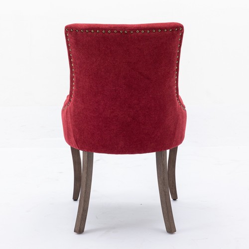 2/4/6/8 Retro Style Velvet Dining Chair Set Kitchen High Back Chair w/Wooden Leg - Picture 64 of 91