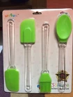 4 Pcs Kitchen Utensils Set Silicone Cooking Nonstick Spatula Turner Spoon Tools