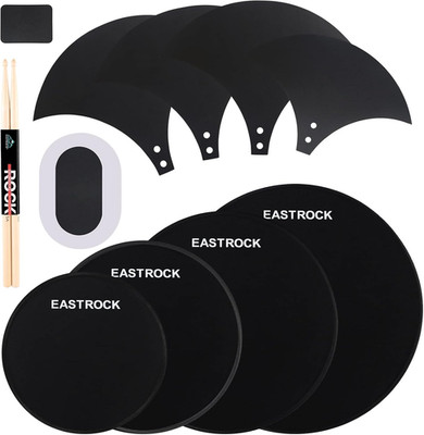 Drum Mute Pads Set 11 Pieces with Cymbal Pad + Hi Hats Set Pad, Foam Drum Silenc