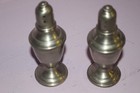 Vintage pewter salt & pepper shakers — photo 1