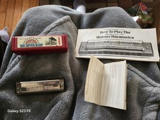 Hohner Used Big River Harp W/ Case Instructions Booklet Musical Harmonica Lot