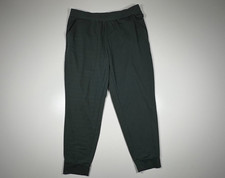 Eddie Bauer Lounge Joggers Women XL Green Soft Stretch Cozy Home Travel Wear