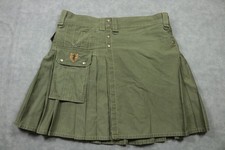 Damn Near Kilt 'Em Kilt Mens XL 46 Green Cargo Utility Pockets Canvas Workwear