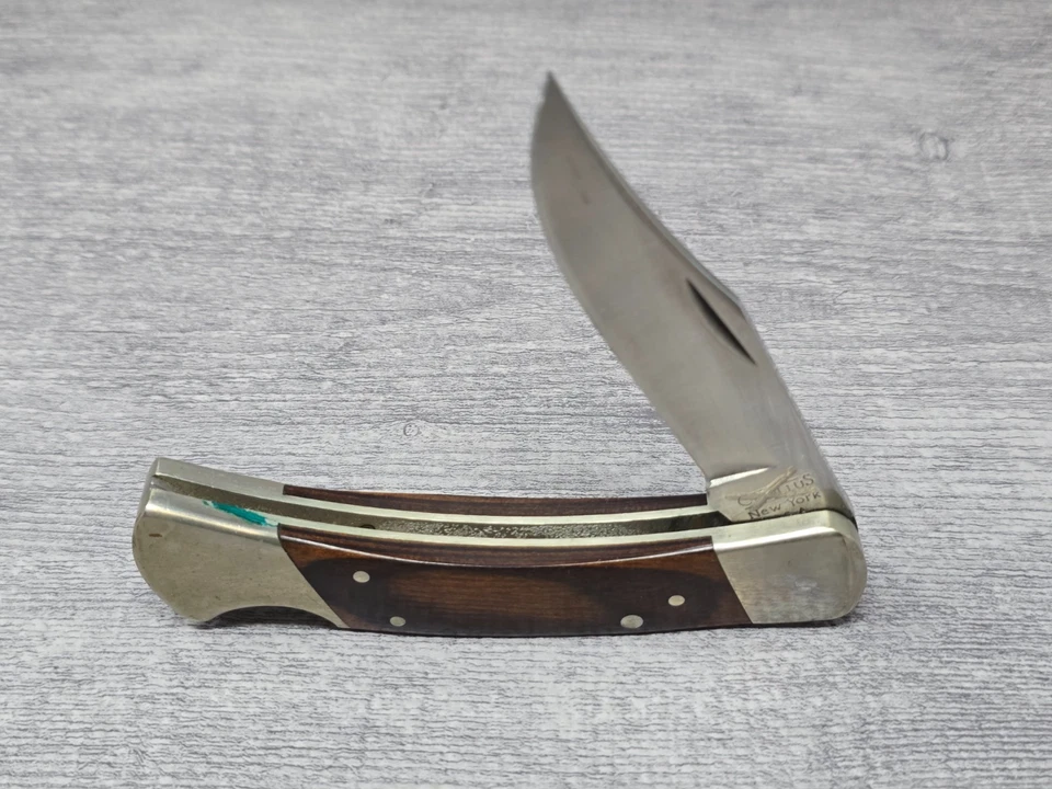 De colección. Cuchillo grande Camillus #886 1991 con funda de cuero Foto 4 de 4