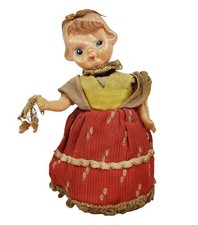 Vintage Japanese Celluloid Wind Up Dancing Moving Doll