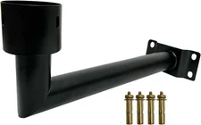 Heavy Duty 90° Wall Mount Bracket for 3" Lamp Posts, Waterproof Outdoor Arm
