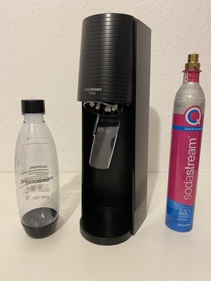 SodaStream TERRA Set Wassersprudler schwarz + Flasche +CO2 Kartusche (leer)