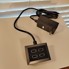 4 Port USB Charging Hub Desk Grommet Outlet w...