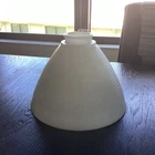 Vintage 6” Tall Milk Glass Waffle Torchiere Lamp Light Shade 8" D 2.25" Fitter