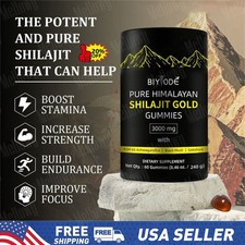 Himalayan Shilajit GOLD Gummies, Organic, Extremely Potent 3000 mg, Fulvic Acid