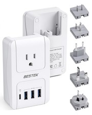 BESTEK International Travel Adapter, PD 35W USB C Charger 1004, white
