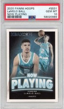 Graded 2020-21 Panini Hoops LAMELO BALL #SS31 Now Playing Rookie RC Card PSA 10
