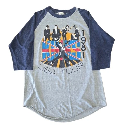 The Kinks - USA Tour - Raglan Graphic Shi 1980s vintage concert t-shirt, vintage, single stitch, B+ condition