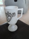 Vintage Milk Glass Coffee Pedestal Mug Rocky's Family Dining  — photo 3