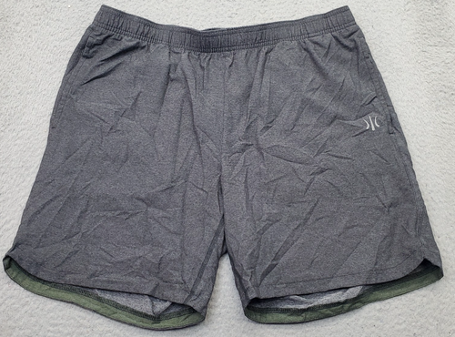 Rhone Athletic Shorts Mens Gray Nylon Stretch Unlined Gym Workout Elastic Waist - 第 1/7 張圖片