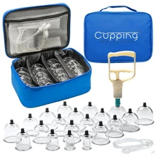 Cupping Warehouse 20 Poly Professional Cupping Set – Durable Cups with Sec