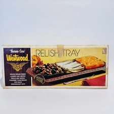 New Vintage Thermo-Serv Westwood Serving Tray Open Box Hard Plastic Retro