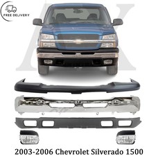 Front Bumper Chrome Fog Lights Kit For 2003-2006 Chevrolet Silverado 1500
