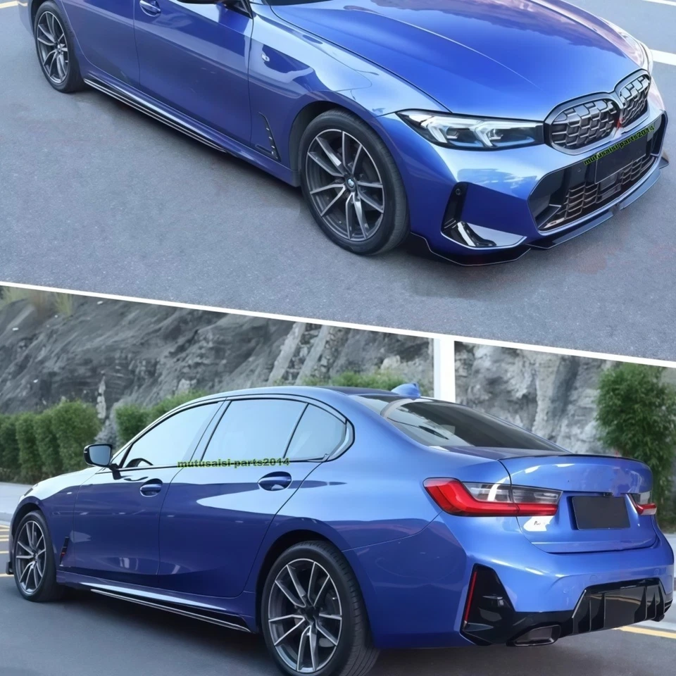 Gloss BLK Side Skirt For 19-25 BMW G20 M Sport M340i Extension Splitter MP Style - Image 3 of 4