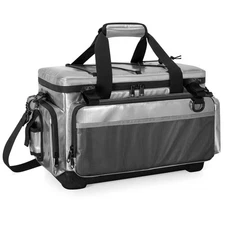 Fishing Tackle Storage Bag Case with EVA Hard Base for Tackle Boxes, Fishing ...