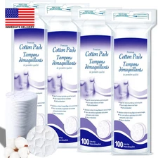 400 Count Cotton Pads for Face, round Makeup Remover Pads 100% Pure & Organic Co